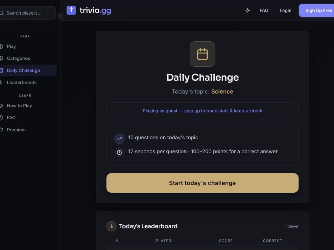 Daily Challenge